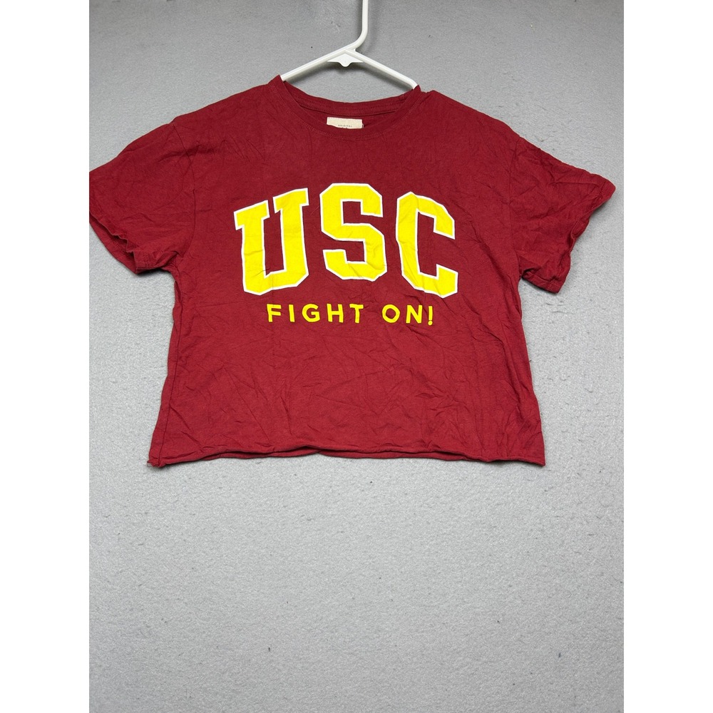 League USC Fight On! T-Shirt Cotton Maroon Small Womens